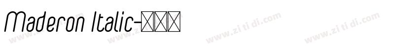 Maderon Italic字体转换